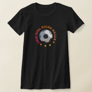 Camiseta Esta Chica Patea Balones Divertida Atleta de Fútbo
