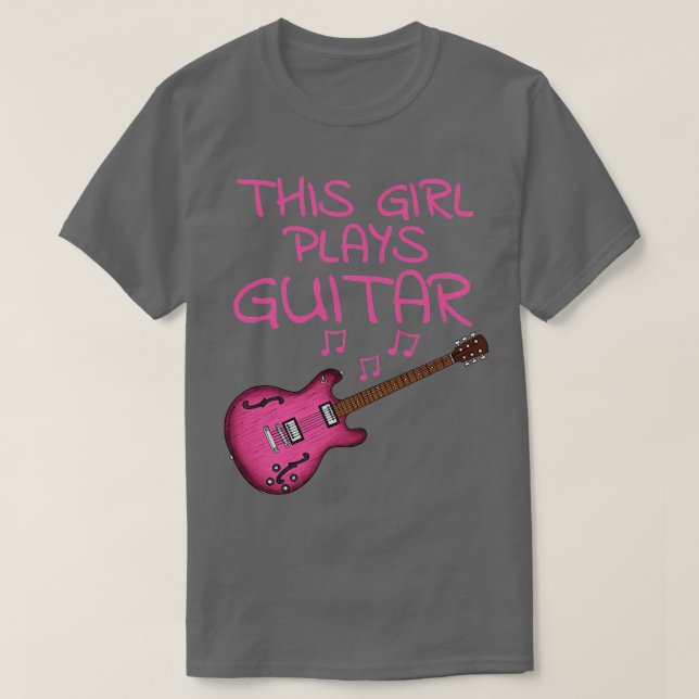 Camiseta Esta Chica toca guitarra a guitarrista (Diseño del anverso)