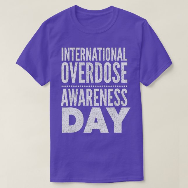 Camiseta Esta Cinta Púrpura advierte de sobredosis internac (Diseño del anverso)