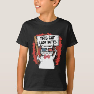 Camiseta Esta dama de gato vota por elección presidencial C