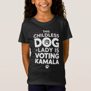 Camiseta Esta dama de perro sin hijos está votando las elec