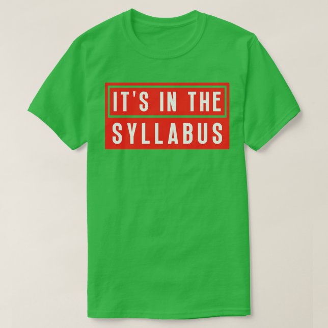 Camiseta Está En El Sílabo 3 (Diseño del anverso)