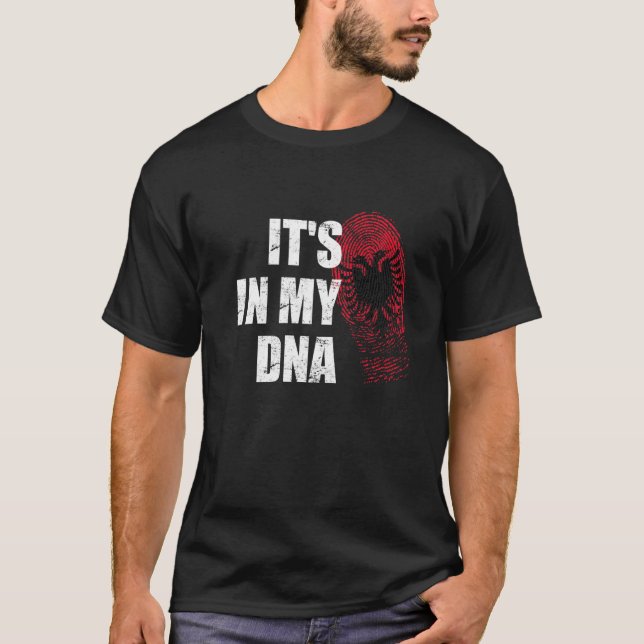 Camiseta Está En La Bandera De Mi Adn Albania Para Los Alba (Anverso)