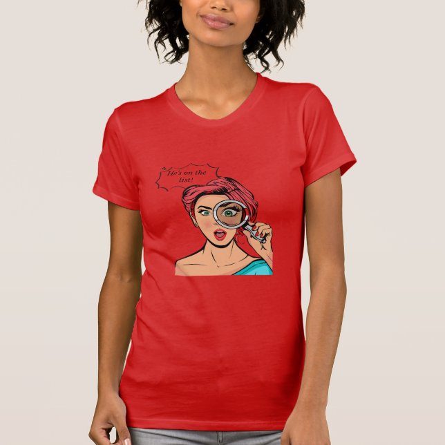 Camiseta Está en la lista en rojo (Anverso)