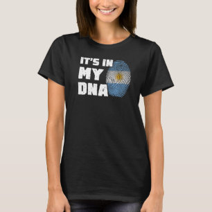 Camiseta Está En Mi ADN Argentina Bandera Huella Dactilar H