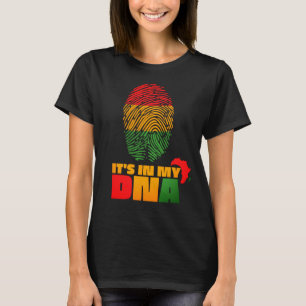 Camiseta Está en mi ADN Bandera africana Mes de historia ne