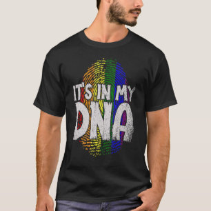 Camiseta Está En Mi Adn Bandera Arcoiris Huellas Detrás Del