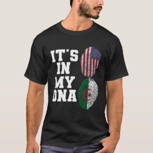 Camiseta Está en mi ADN bandera argelina bandera de los Est