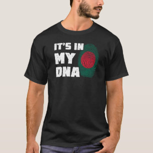 Camiseta Está en mi ADN Bandera Bandera Hombres con Huellas