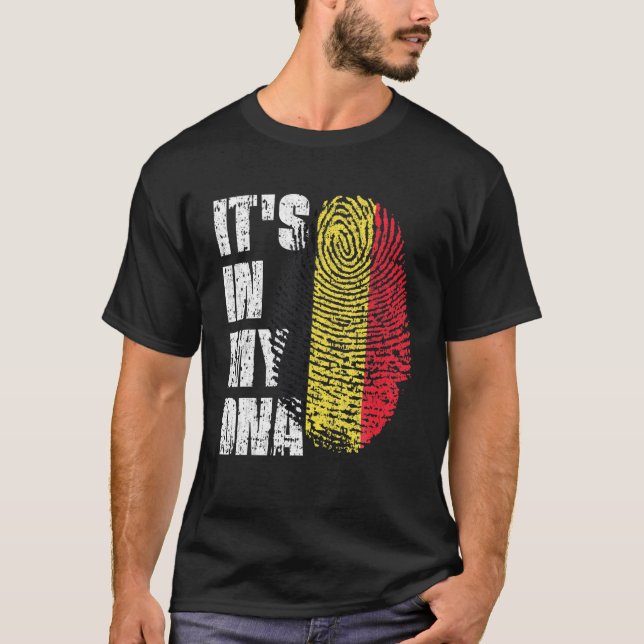 Camiseta Está en MI ADN Bandera belga Belga (Anverso)