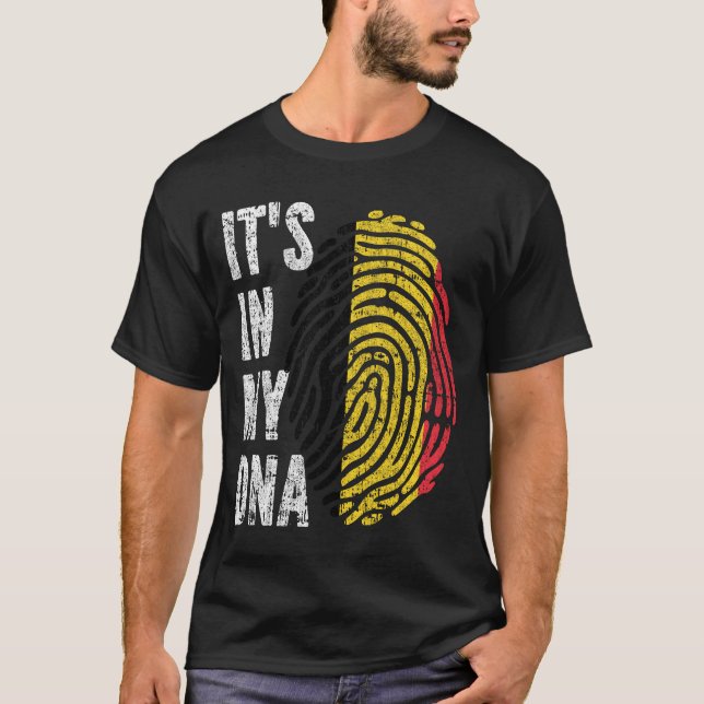 Camiseta ESTÁ EN MI ADN Bandera Bélgica Hombres Mujeres Niñ (Anverso)