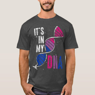 Camiseta Está En Mi ADN Bandera Biseual Bi Pride Mes LGBT B