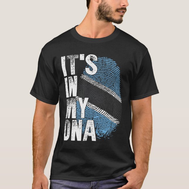 Camiseta ESTÁ EN MI ADN Bandera Botswana Motswana Roots Org (Anverso)