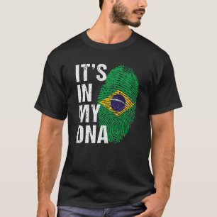 Camiseta Está en mi ADN Bandera Brasil del Orgullo Brasileñ