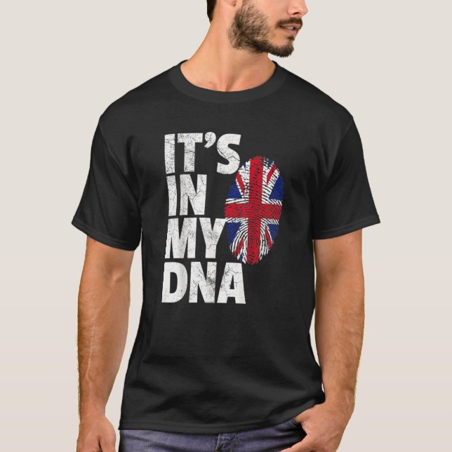 Camiseta ESTÁ EN MI ADN Bandera Británica Reino Unido Unive (Anverso)