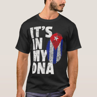 Camiseta Está en mi ADN Bandera cubana Orgullo de raíces na