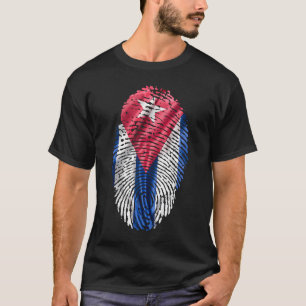 Camiseta Está en mi ADN Bandera Cubana Puesta en Cuba Libre