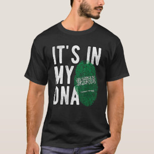 Camiseta está en mi ADN bandera de Arabia Saudita Huella da