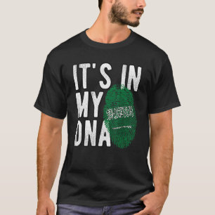 Camiseta está en mi ADN Bandera de Arabia Saudita Huella di