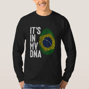 Camiseta Está en mi ADN bandera de Brasil deporte orgullo n