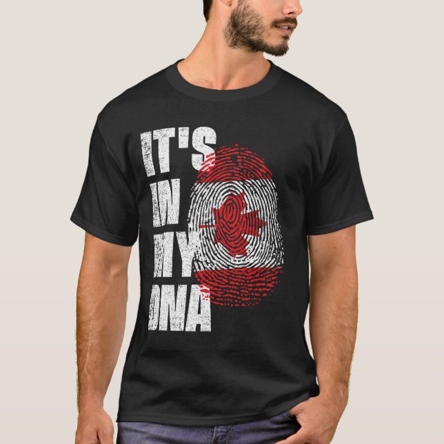Camiseta ESTÁ EN MI ADN Bandera de Canadá (Anverso)
