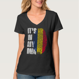 Camiseta Está en mi ADN Bandera de Chad Chad