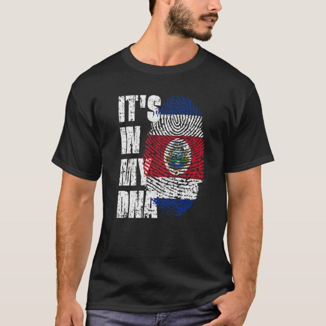Camiseta Está en mi ADN Bandera de Costa Rica (Anverso)