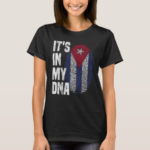 Camiseta Está en mi ADN Bandera de Cuba Herencia del Orgull