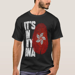 Camiseta Está en mi ADN Bandera de Hong Kong Orgullosa