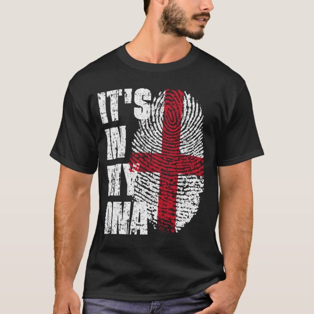 Camiseta ESTÁ EN MI ADN Bandera de Inglaterra Inglés (Anverso)
