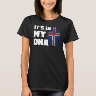 Camiseta Está en mi ADN Bandera de Islandia Hombres mujeres