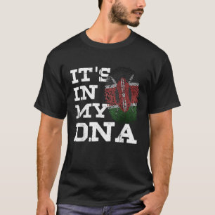 Camiseta Está en mi ADN Bandera de Kenia Regalos de huellas