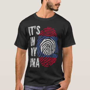 Camiseta ESTÁ EN MI ADN Bandera de Laos Hombres Mujeres Niñ