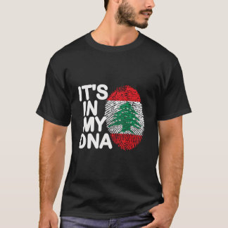 Camiseta Está En Mi ADN Bandera De Líbano Raíces Libanesas
