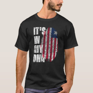 Camiseta Está en mi ADN Bandera de Liberia Liberiana