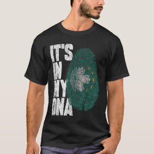 Camiseta Está en mi ADN Bandera de Macao orgullosa de Macao