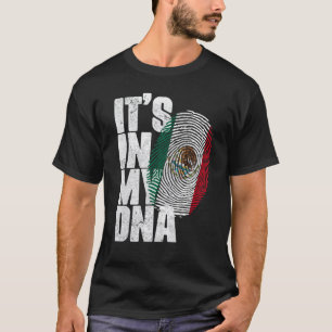 Camiseta Está en mi ADN Bandera de México hispánica orgullo