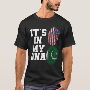 Camiseta Está en mi ADN Bandera de Pakistán bandera de EEUU