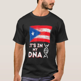 Camiseta Está en mi ADN Bandera de Puerto Rico Banda puerto