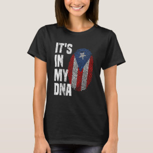 Camiseta ESTÁ EN MI ADN Bandera de Puerto Rico Orgullo Puer