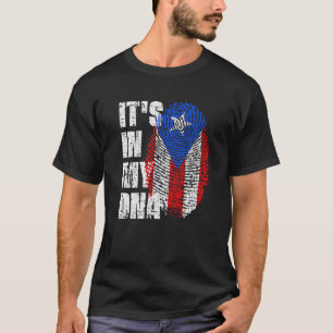 Camiseta ESTÁ EN MI ADN Bandera de Puerto Rico Puerto Rico