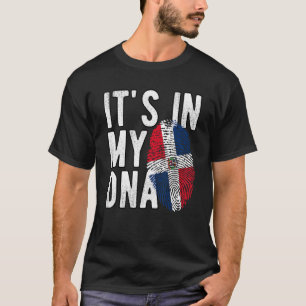 Camiseta está en mi ADN bandera de República Dominicana Hue