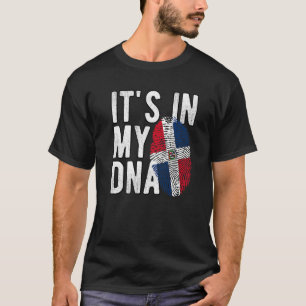 Camiseta está en mi ADN Bandera de República Dominicana Hue