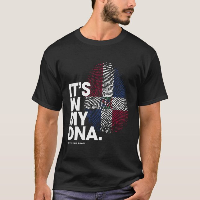 Camiseta Está En Mi Adn Bandera De República Dominicana R D (Anverso)