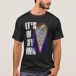 Camiseta Está en mi ADN Bandera de Samoa Americana Samoan