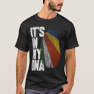 Camiseta Está en mi ADN Bandera de Seychelles Orgullosa