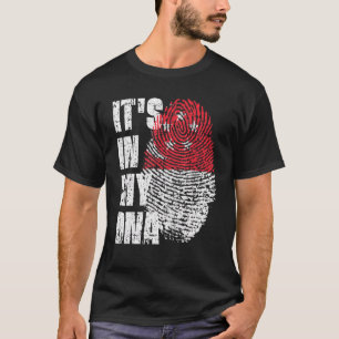 Camiseta Está En Mi Adn Bandera De Singapur