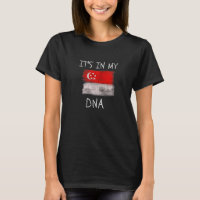 Está en mi ADN Bandera de Singapur Patriótica Sing