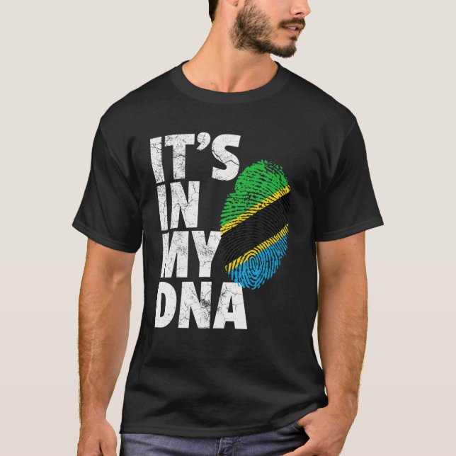 Camiseta Está en mi ADN Bandera de Tanzania regalo oficial  (Anverso)