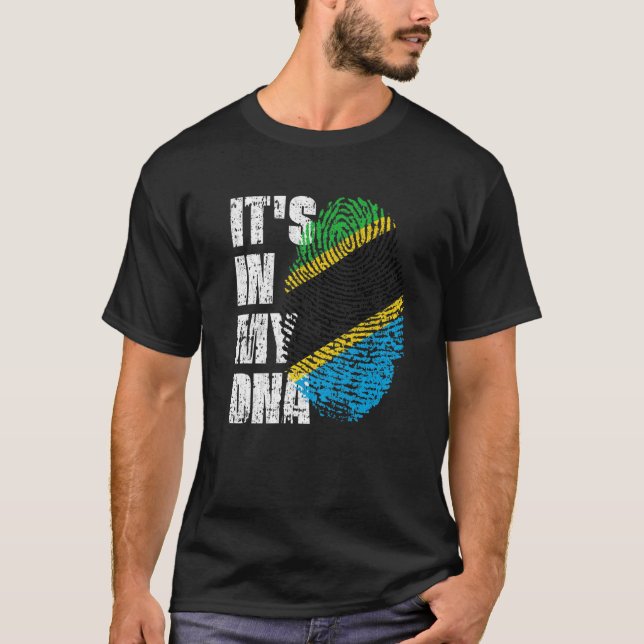 Camiseta Está en mi ADN Bandera de Tanzania tanzana (Anverso)